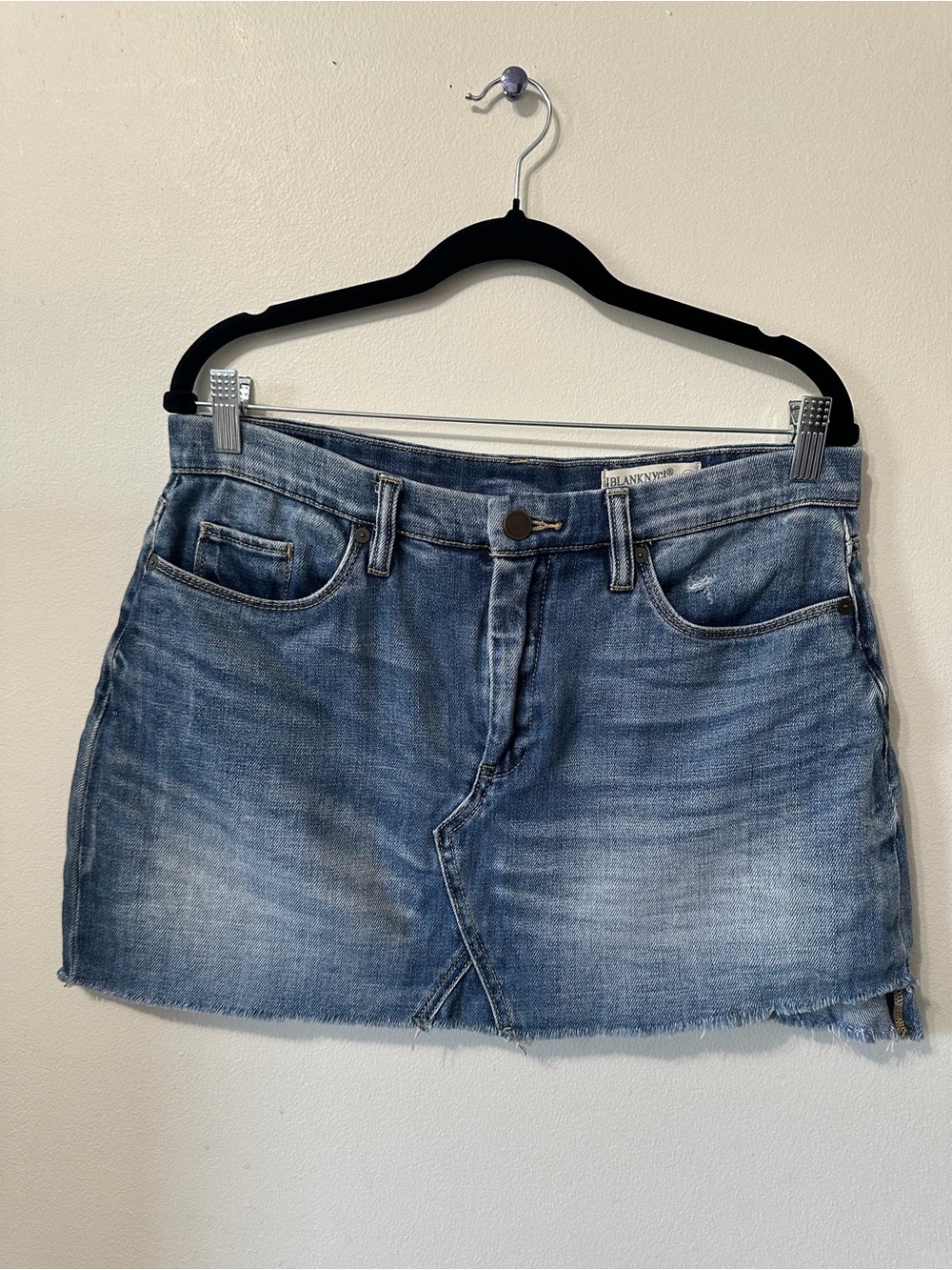 Blank NYC Unfaithful Denim Mini Skirt Size 29